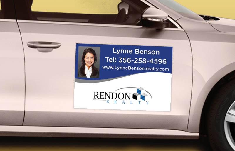 Rendon Realty Real Estate 12 x 18 with Photo Car Magnets - Custom car magnets for realtors | BestPrintBuy.com
