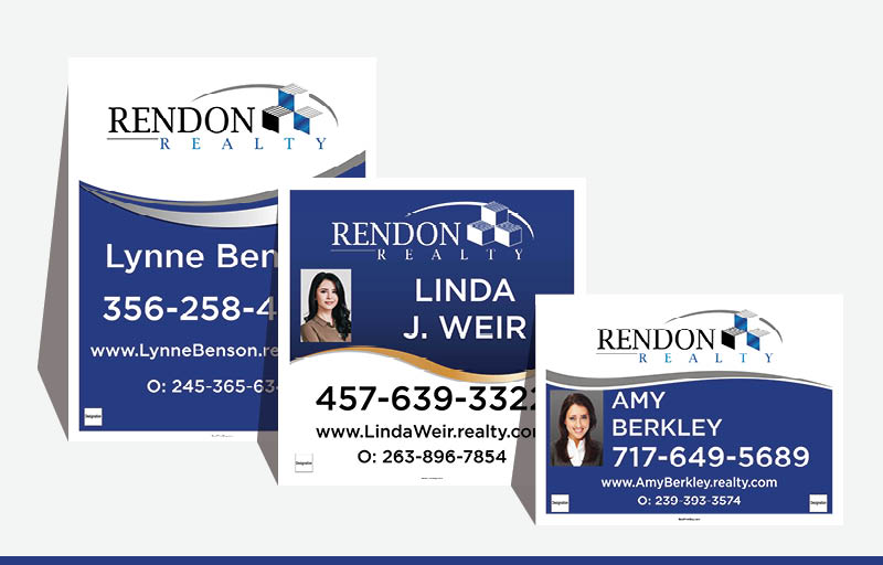 Rendon Realty Real Estate Signs - RNR Signs for Realtors | BestPrintBuy.com