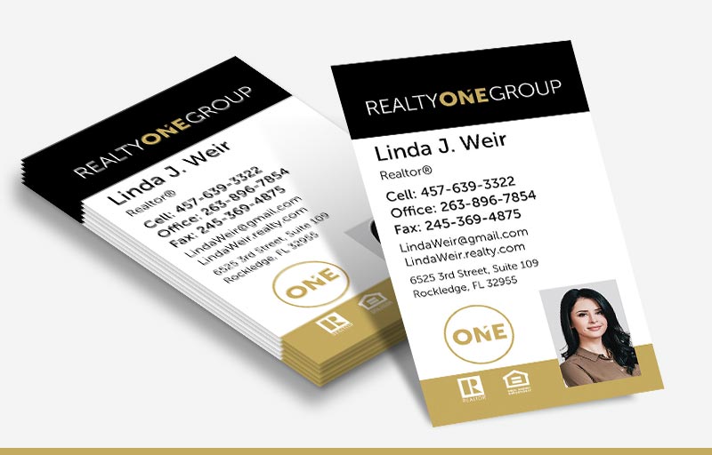 Realty One Group Real Estate Vertical Business Cards - Realty One Group marketing materials | BestPrintBuy.com