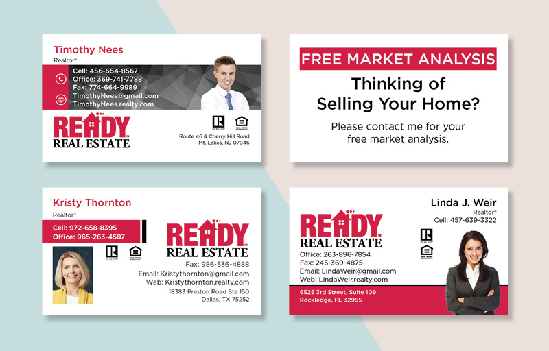 Ready Real Estate Business Card Magnets - magnets with photo and contact info | BestPrintBuy.com