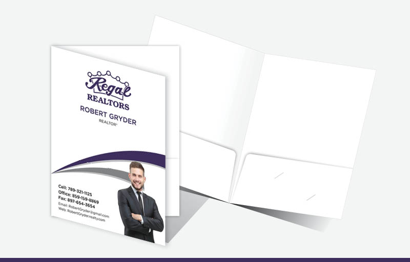 Regal Realtors Real Estate Econo Presentation Folders - Econo Presentation Folders | BestPrintBuy.com