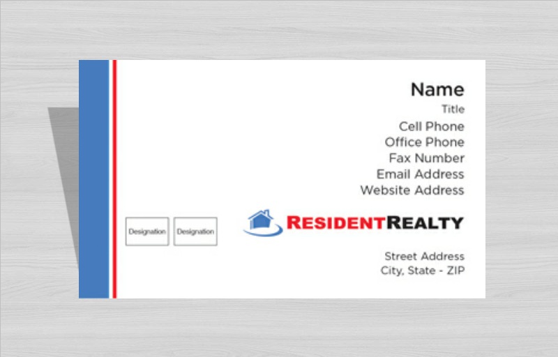 Resident Realty Real Estate Business Card Magnets Without Photo - Resident Realty  personalized marketing materials | BestPrintBuy.com