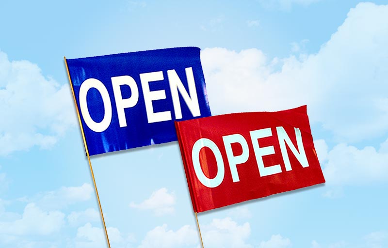 Iron Valley Open House Stick Flags | BestPrintBuy.com