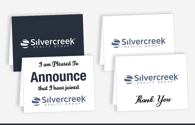 Silvercreek Realty Group Real Estate Blank Folded Note Cards -  stationery | BestPrintBuy.com