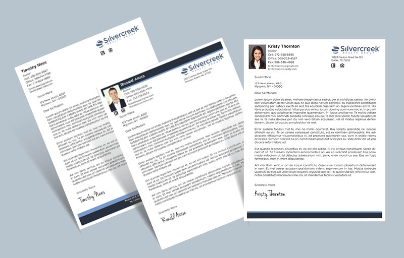 Silvercreek Realty Group Real Estate Letterheads - Custom Letterhead Stationery for Realtors | BestPrintBuy.com