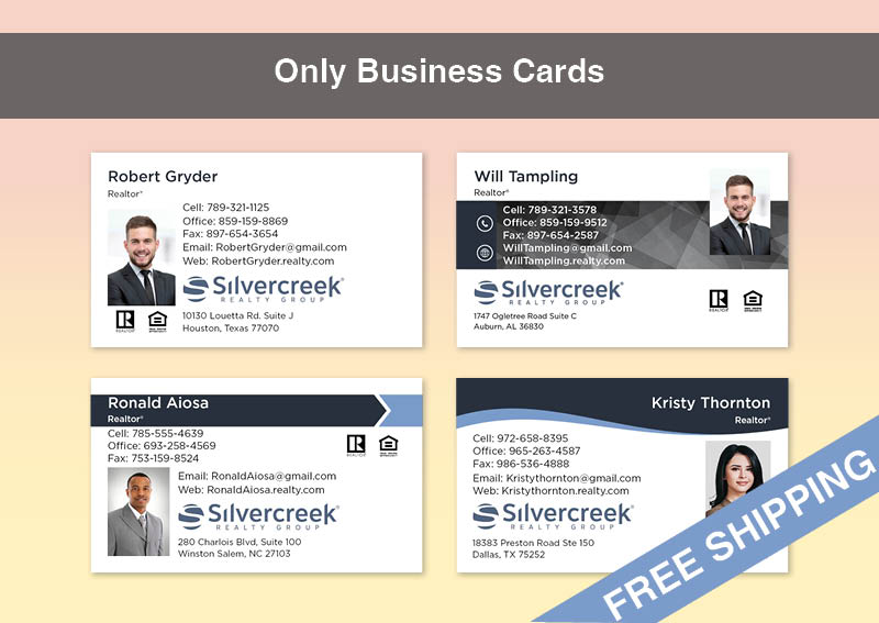 Silvercreek Realty Group Real Estate Gold Agent Package - Silvercreek Realty Group approved vendor personalized business cards, letterhead, envelopes and note cards | BestPrintBuy.com