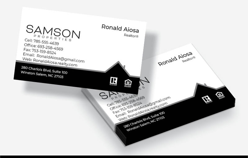 Samson Properties Real Estate Business Cards Without Photo - Samson Properties  marketing materials | BestPrintBuy.com