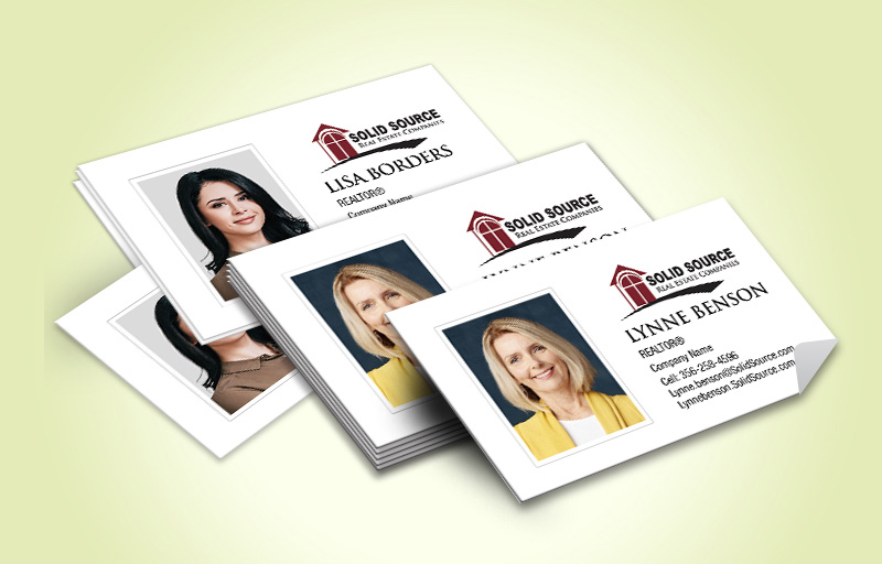 Solid Source Business Card Labels Stickers Glossy, Thick, Online Design, Templates