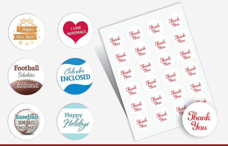 TDRealty Real Estate Circle Shaped Stickers - TDRealty stickers with messages for envelopes | BestPrintBuy.com