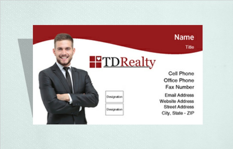 TDRealty Real Estate Ultra Thick Business Cards With Silhouette Photo - TDRealty  - Luxury, Thick Stock Business Cards with a Matte Finish for Realtors | BestPrintBuy.com