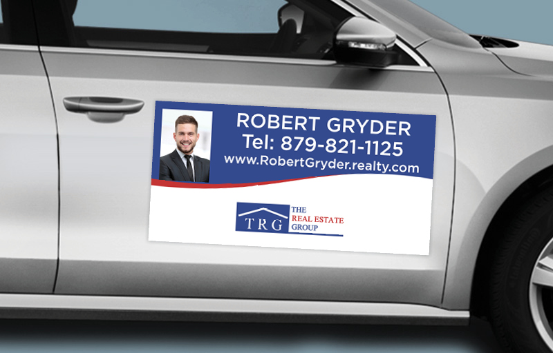 The Real Estate Group Real Estate 12 x 24 with Photo Car Magnets - Custom car magnets for realtors | BestPrintBuy.com