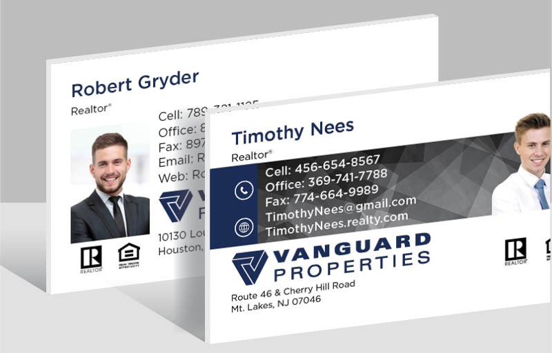 Vanguard Properties Real Estate Ultra Thick Business Cards - Thick Stock & Matte Finish Business Cards for Realtors | BestPrintBuy.com