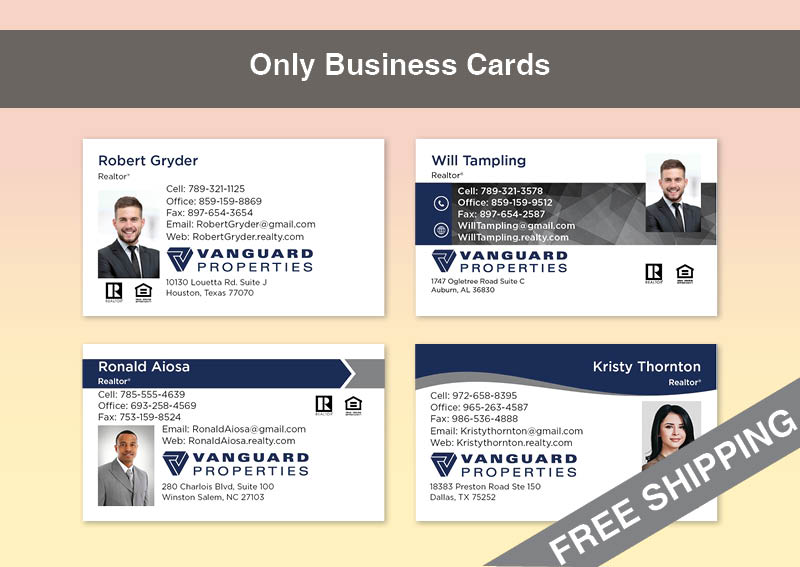 Vanguard Properties Real Estate Gold Agent Package - Vanguard Properties approved vendor personalized business cards, letterhead, envelopes and note cards | BestPrintBuy.com