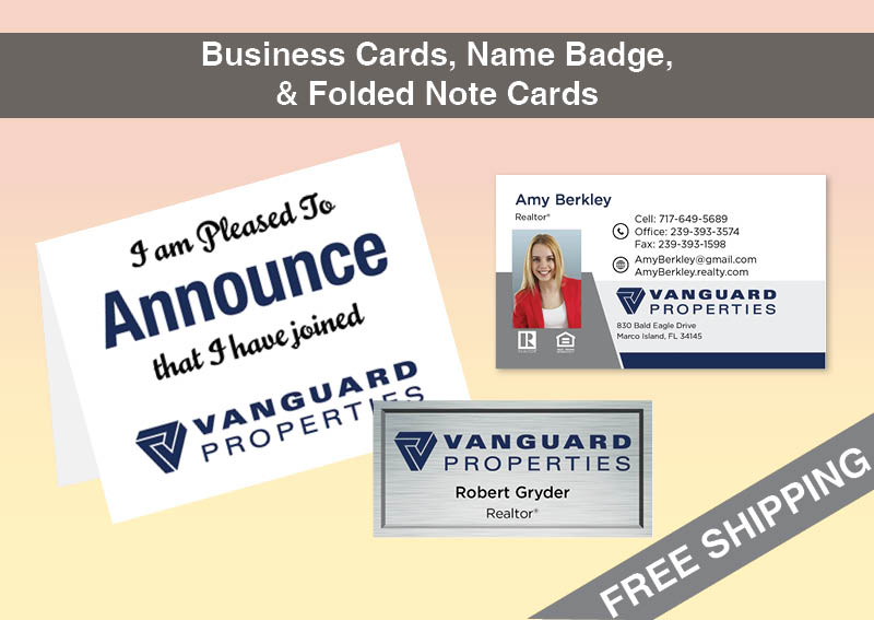 Vanguard Properties Real Estate BC Agent Package - Vanguard Properties approved vendor personalized business cards| BestPrintBuy.com