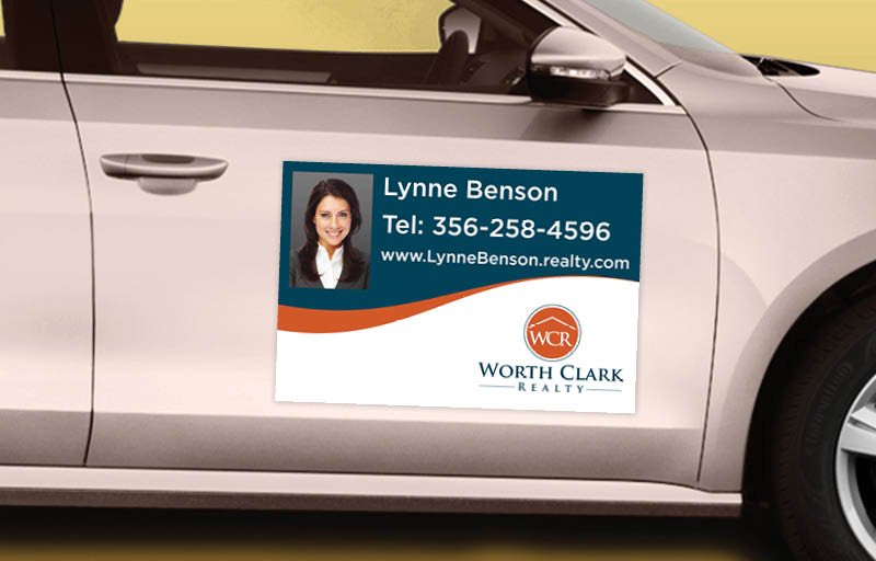 Worth Clark Realty Real Estate 12 x 18 with Photo Car Magnets - Custom car magnets for realtors | BestPrintBuy.com