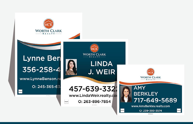 Worth Clark Realty Real Estate Signs - WCR Approved Vendor Signs for Realtors | BestPrintBuy.com