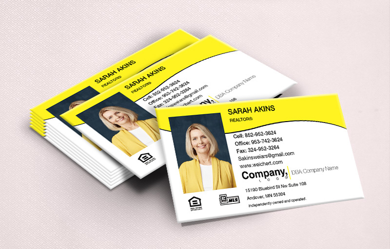 Weichert Real Estate Ultra Thick Business Cards With Photo - Weichert - Luxury, Thick Stock Business Cards with a Matte Finish for Realtors | BestPrintBuy.com