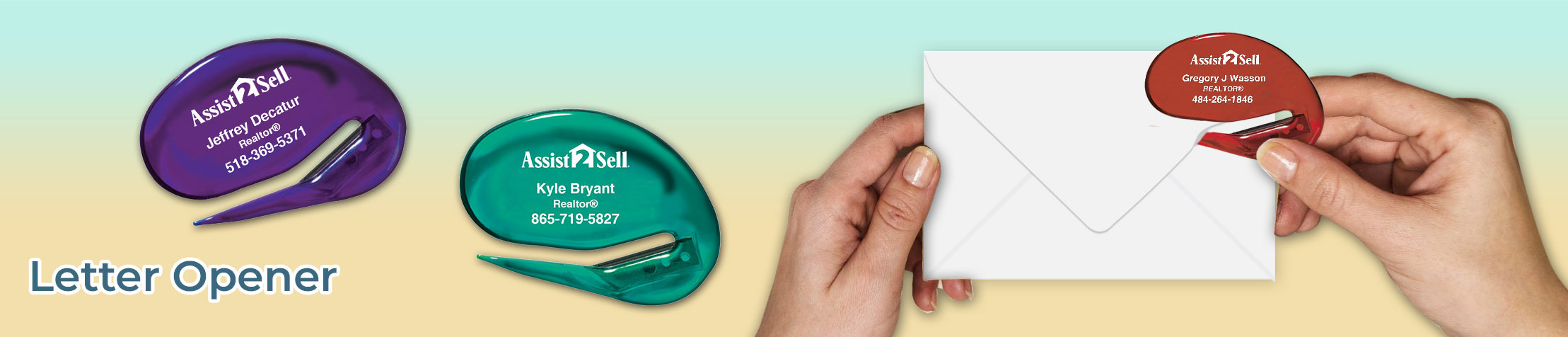 Assit2Sell Real Estate Letter Opener - Assit2Sell Real Estate  personalized realtor promotional products | BestPrintBuy.com