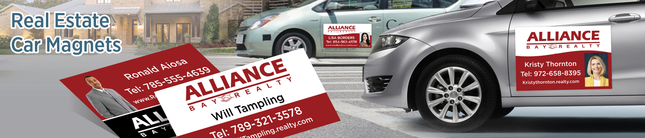Alliance Bay Realty Real Estate Car Magnets - Custom car magnets for realtors, with or without photo | BestPrintBuy.com