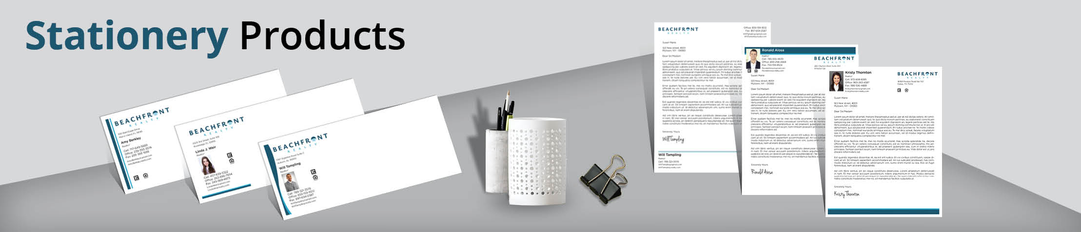 BeachFront Realty Real Estate Stationery Products - Custom Letterhead & Envelopes Stationery Products for Realtors | BestPrintBuy.com