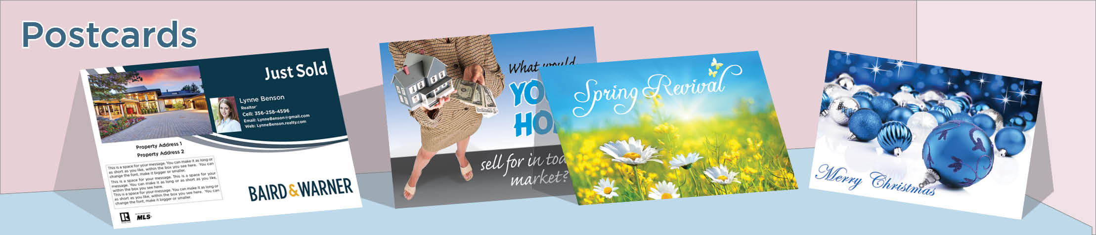 Baird & Warner Real Estate Postcards - Baird & Warner postcard templates and direct mail postcard mailing services | BestPrintBuy.com