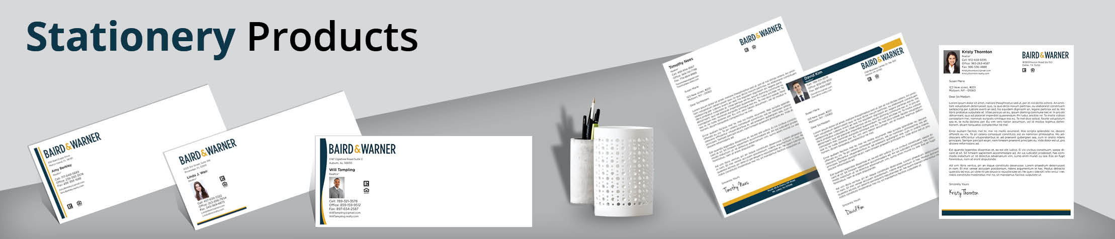 Baird & Warner Real Estate Stationery Products - Custom Letterhead & Envelopes Stationery Products for Realtors | BestPrintBuy.com