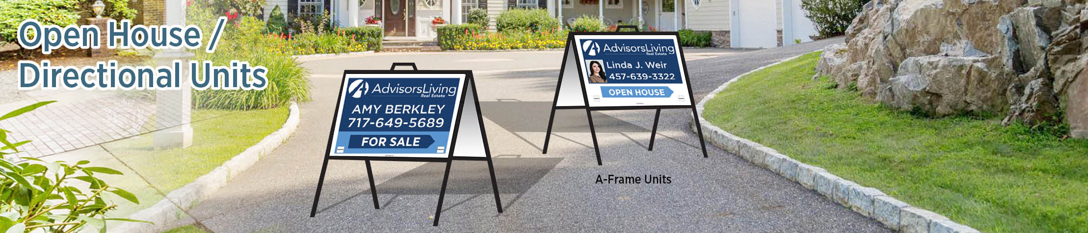 Advisors Living Real Estate Open House/Directional Units - ALR directional real estate signs | BestPrintBuy.com