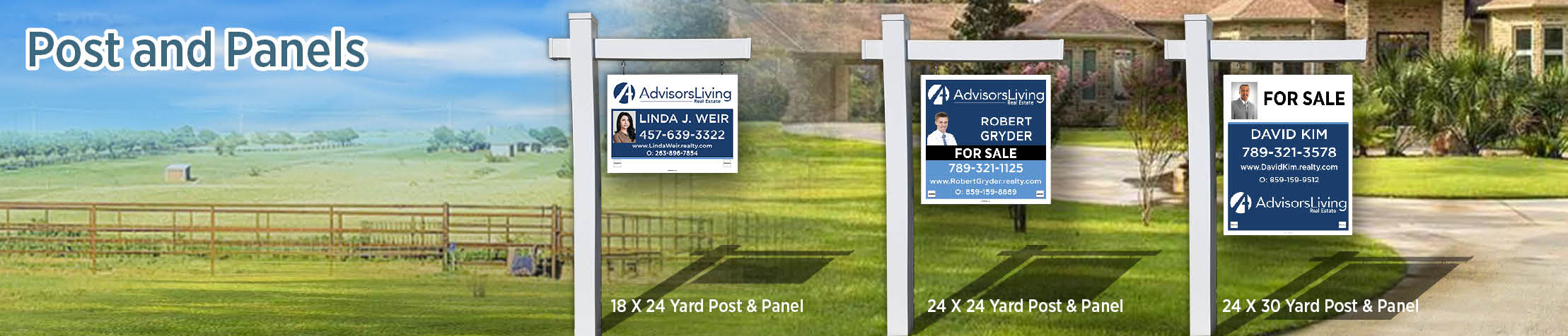 Advisors Living Real Estate Post and Panel - ALR real estate signs | BestPrintBuy.com