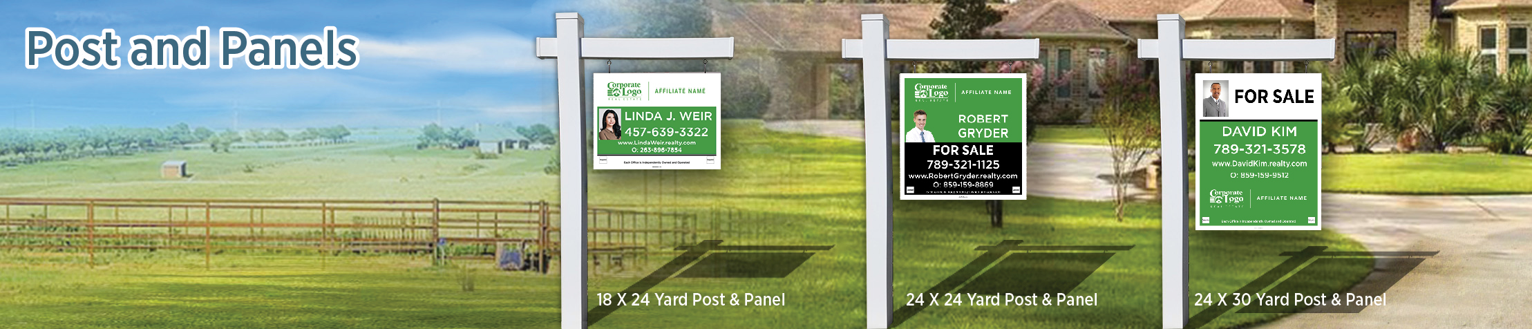 Better Homes And Gardens Real Estate H-Frame Single Rider Units - KW approved vendor real estate signs | BestPrintBuy.com