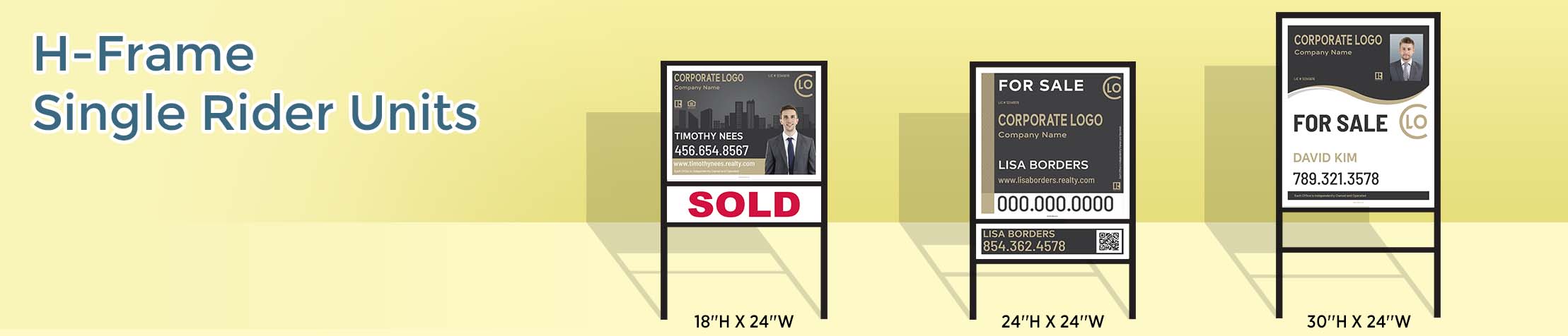 Century 21 Real Estate H-Frame Single Rider Units - real estate signs | BestPrintBuy.com