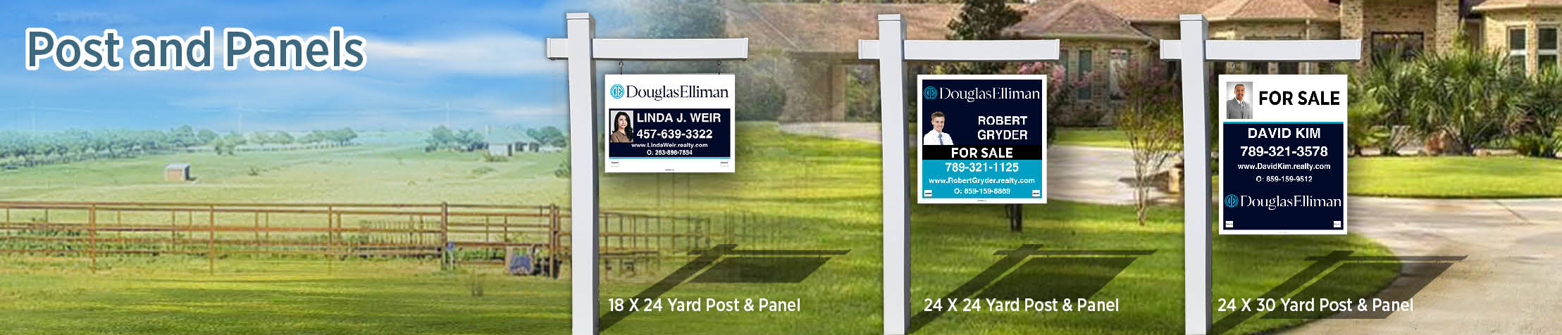 Douglas Elliman Real Estate Post and Panel - DE real estate signs | BestPrintBuy.com