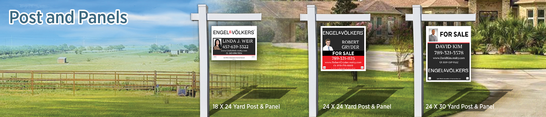 Engel Volkers Real Estate Post and Panel - EVR real estate signs | BestPrintBuy.com