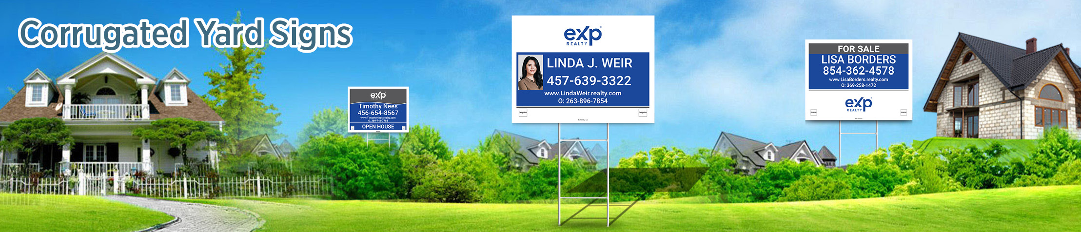 eXp Realty Real Estate Corrugated Yard Signs - MHRS approved vendor real estate signs | BestPrintBuy.com