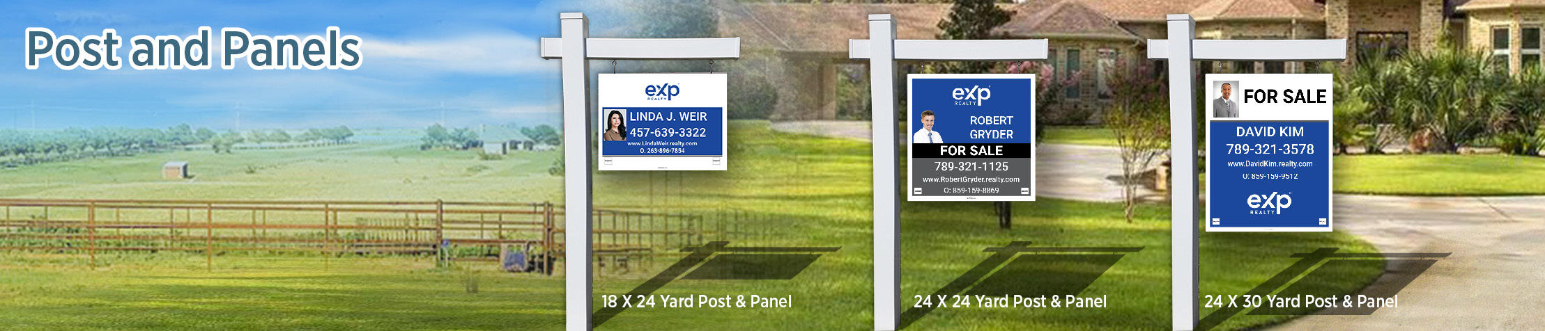 eXp Realty Real Estate Post and Panel - MHRS approved vendor real estate signs | BestPrintBuy.com