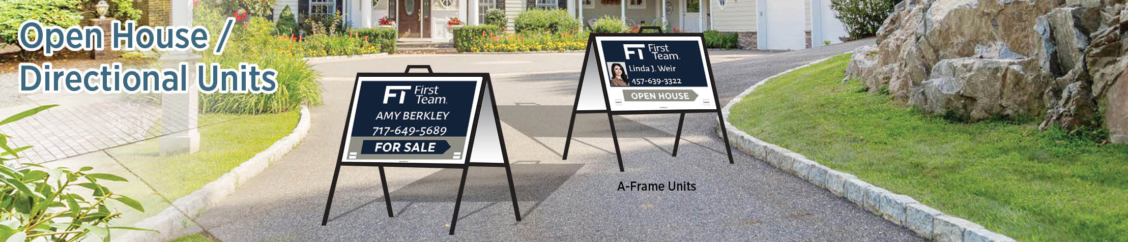 First Team Real Estate Open House/Directional Units - FT approved vendor directional real estate signs | BestPrintBuy.com