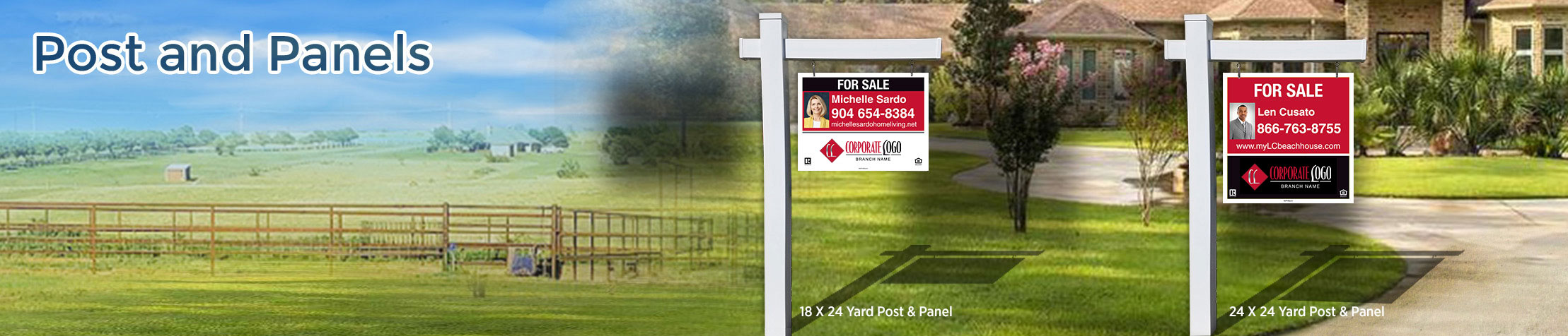 HomeSmart Real Estate H-Frame Single Rider Units - KW approved vendor real estate signs | BestPrintBuy.com