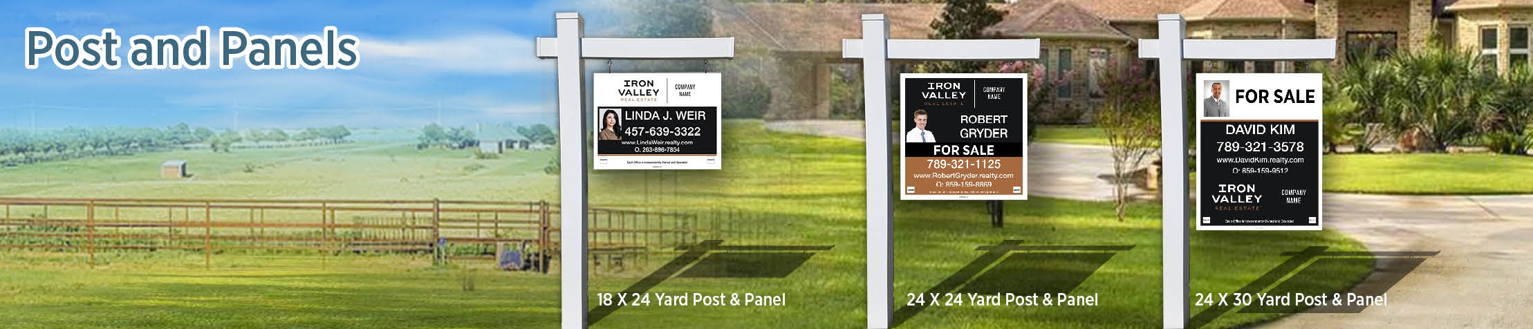 Iron Valley Real Estate Post and Panel - IVRE approved vendor real estate signs | BestPrintBuy.com