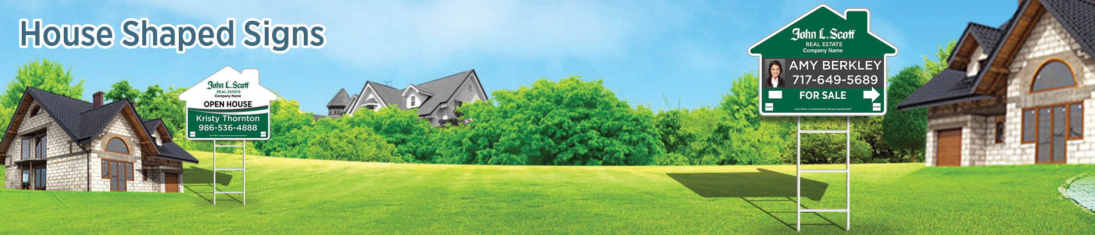 John L.Scott Real Estate House Shaped Signs - JLS real estate signs | BestPrintBuy.com