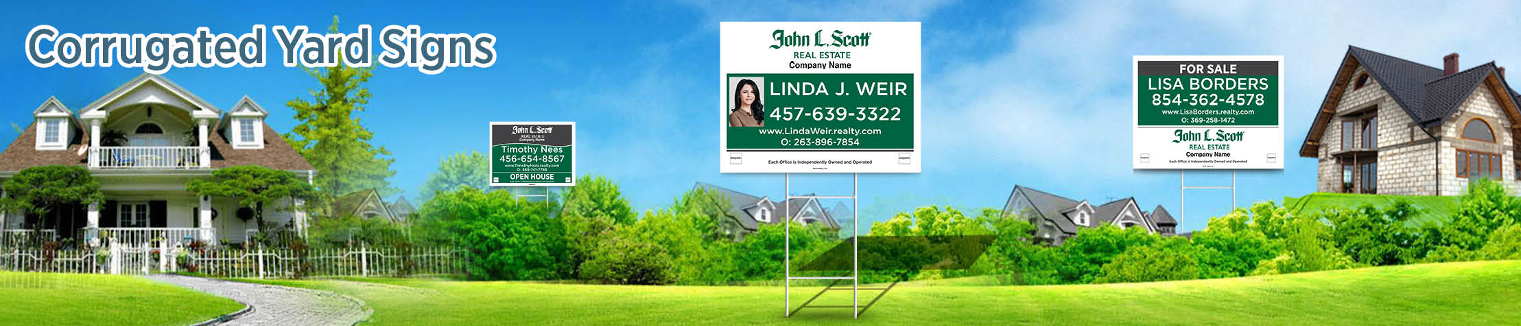 John L.Scott Real Estate Corrugated Yard Signs - JLS real estate signs | BestPrintBuy.com
