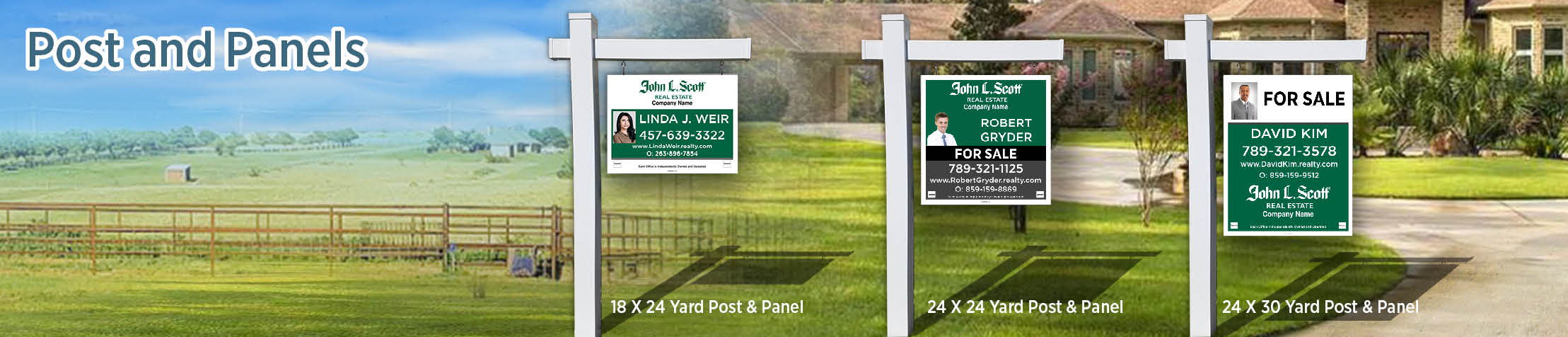 John L.Scott Real Estate Post and Panel - JLS real estate signs | BestPrintBuy.com