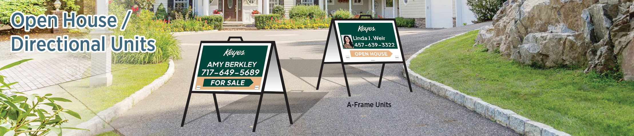 Keyes Real Estate Open House/Directional Units - KE directional real estate signs | BestPrintBuy.com