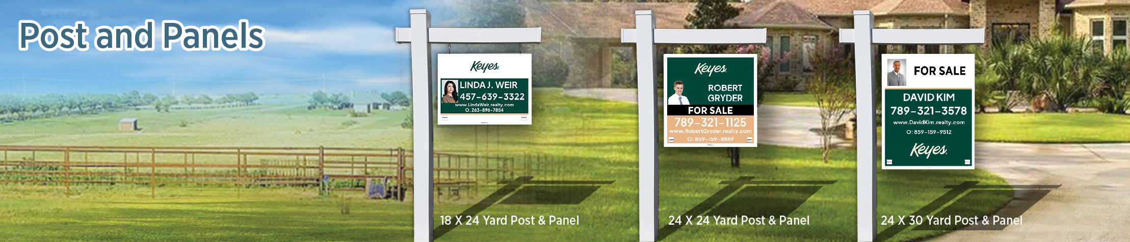 Keyes Real Estate Post and Panel - KE real estate signs | BestPrintBuy.com