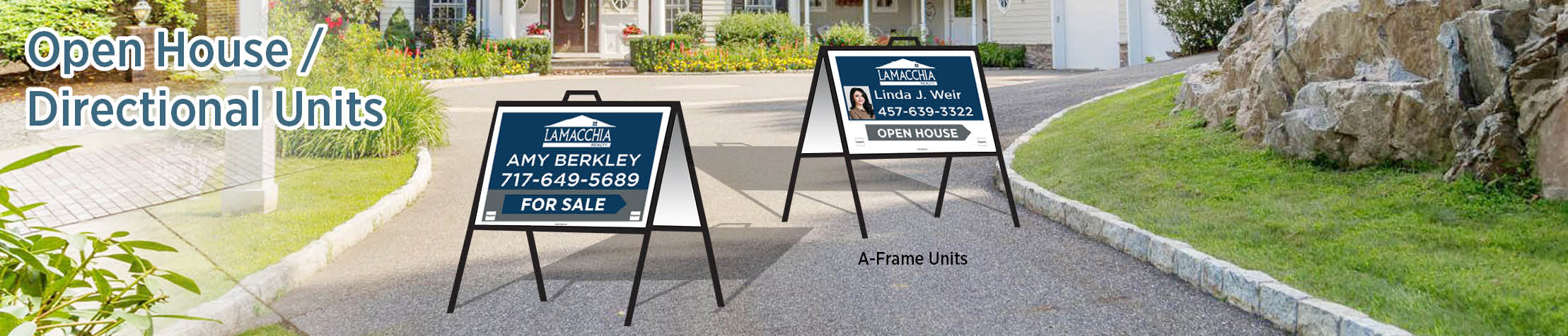 Lamacchia Realty Real Estate Open House/Directional Units - LR approved vendor directional real estate signs | BestPrintBuy.com