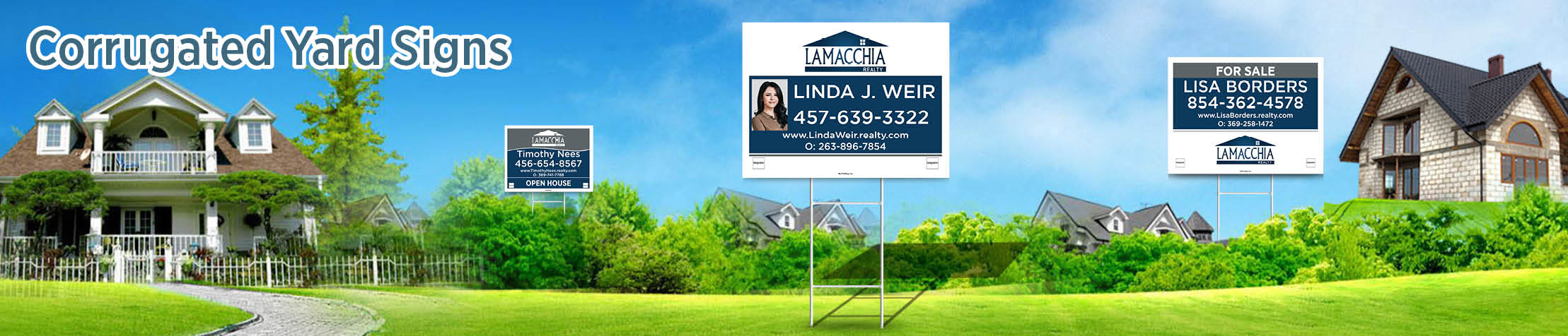 Lamacchia Realty Real Estate Corrugated Yard Signs - LR approved vendor real estate signs | BestPrintBuy.com
