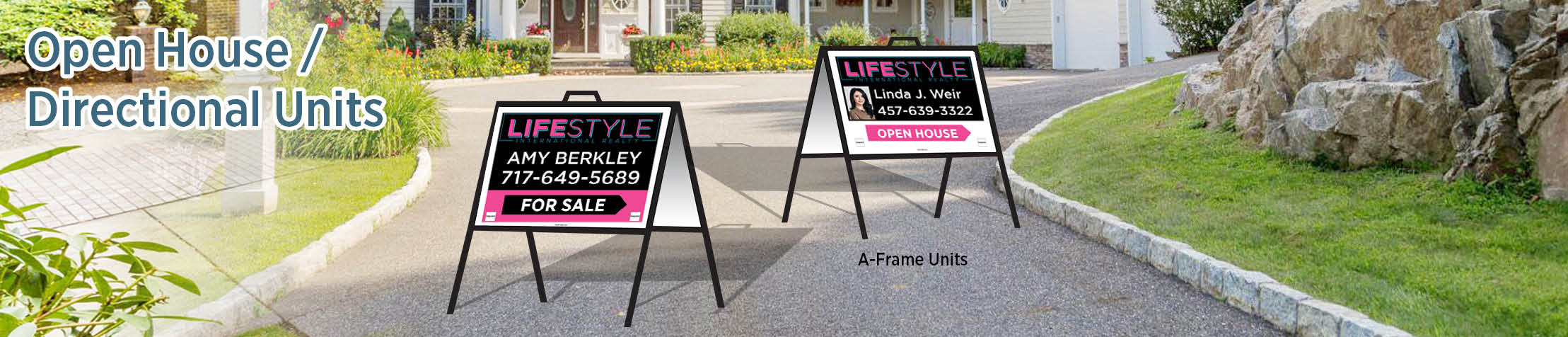LIFESTYLE International Realty Real Estate Open House/Directional Units - LSIR directional real estate signs | BestPrintBuy.com