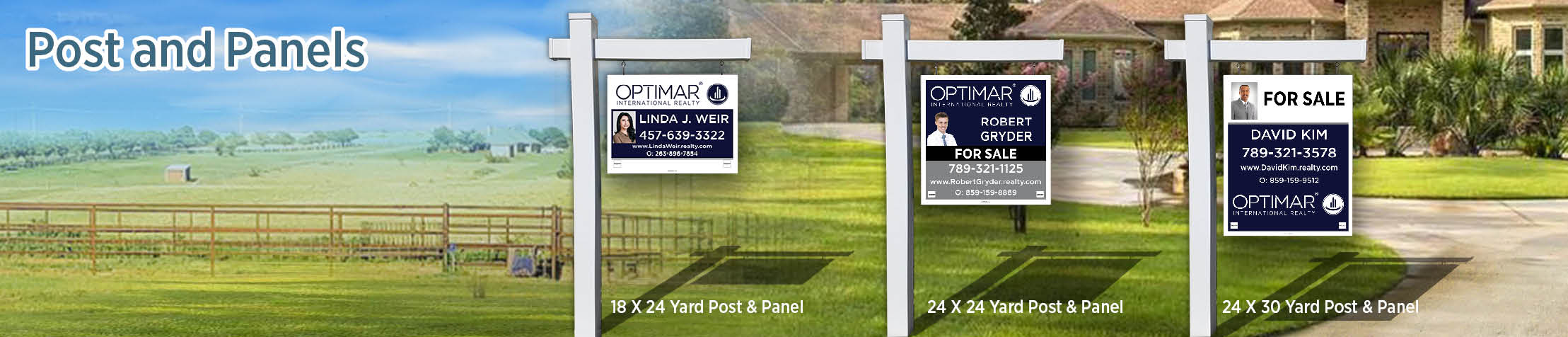 Optimar International Real Estate Post and Panel - OIR real estate signs | BestPrintBuy.com