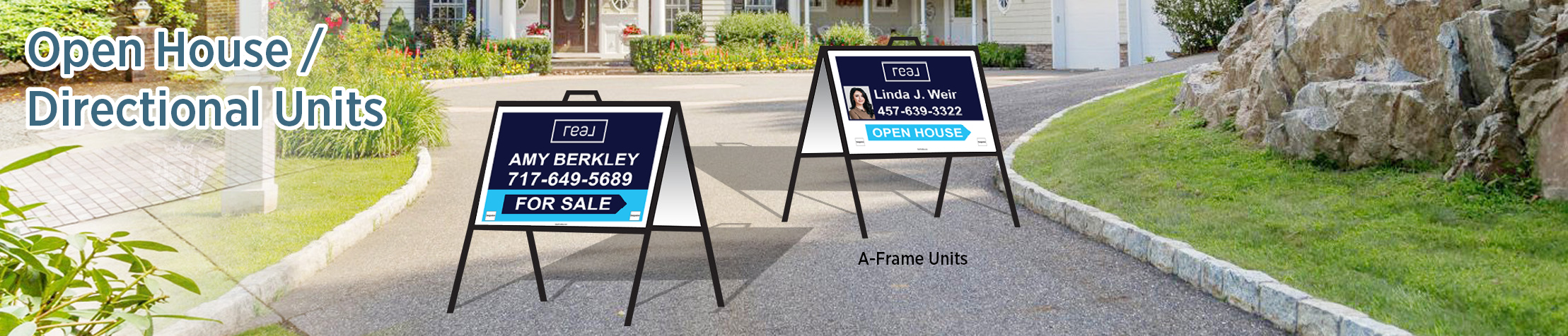 Real Real Estate Open House/Directional Units - directional real estate signs | BestPrintBuy.com