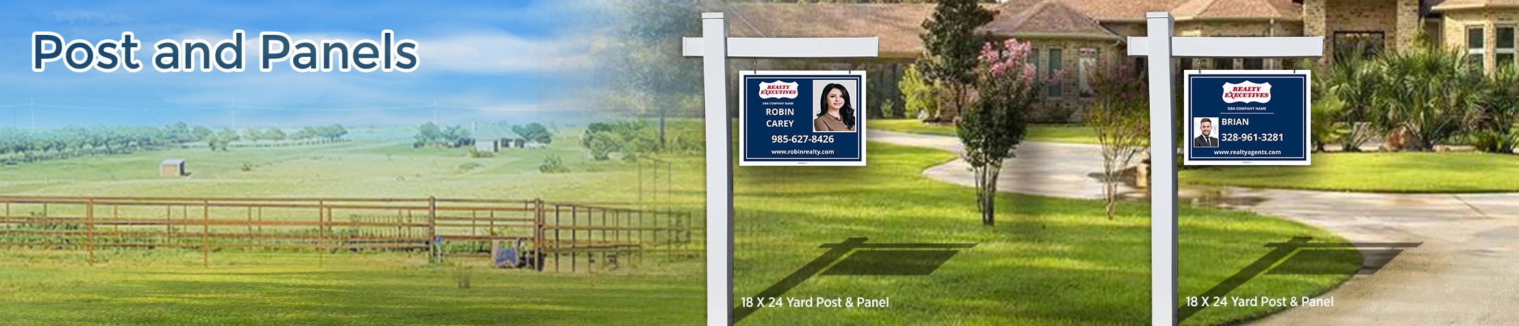 Realty Executives Real Estate H-Frame Single Rider Units - KW approved vendor real estate signs | BestPrintBuy.com