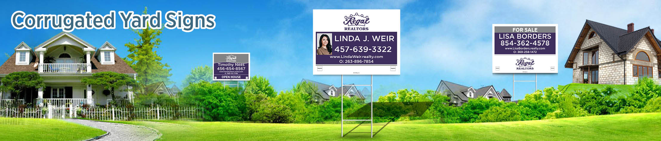 Regal Realtors Real Estate Corrugated Yard Signs - RRS real estate signs | BestPrintBuy.com