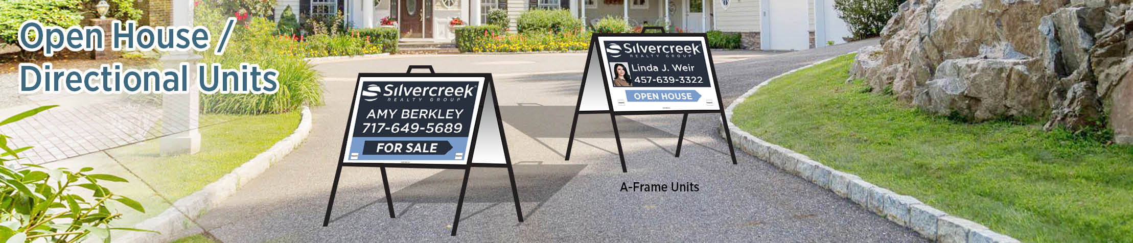 Silvercreek Realty Group Real Estate Open House/Directional Units - SCR approved vendor directional real estate signs | BestPrintBuy.com